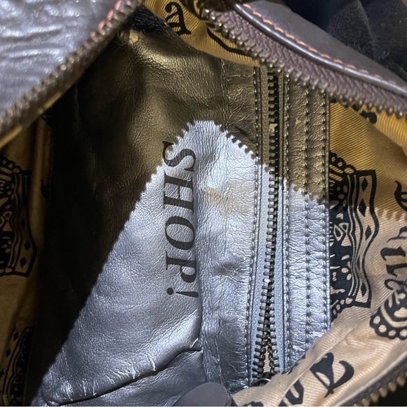 RARE VINTAGE Juicy Couture Trust Fund Brown Velvet 'University' Embroidered Hobo - Picture 12 of 15